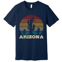 Arizona Cactus Vintage Retro Desert Souvenir Gift Premium T-Shirt