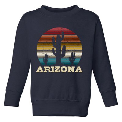 Arizona Cactus Vintage Retro Desert Souvenir Gift Toddler Sweatshirt