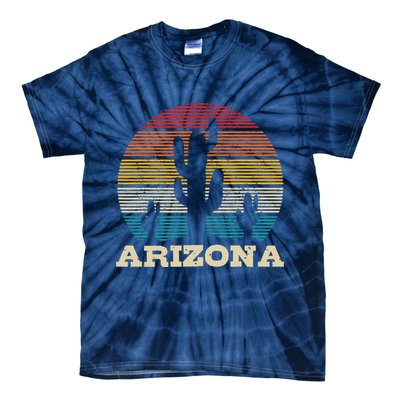Arizona Cactus Vintage Retro Desert Souvenir Gift Tie-Dye T-Shirt