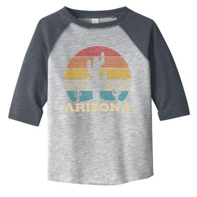 Arizona Cactus Vintage Retro Desert Souvenir Gift Toddler Fine Jersey T-Shirt