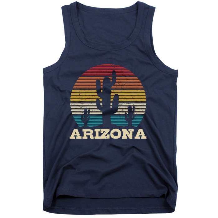 Arizona Cactus Vintage Retro Desert Souvenir Gift Tank Top