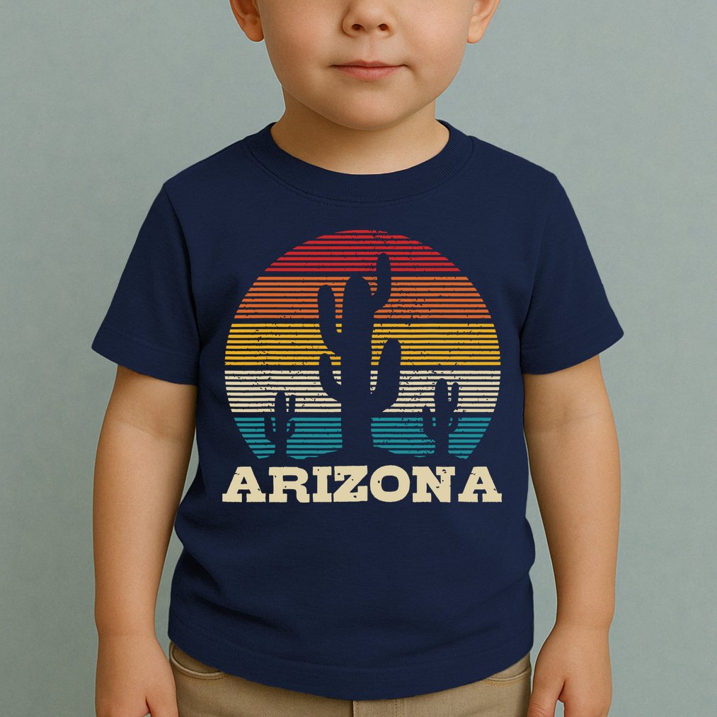 Arizona Cactus Vintage Retro Desert Souvenir Gift Toddler T-Shirt