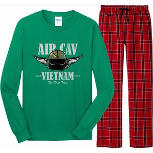 Air Cav Vietnam Huey Pilot Helmet (Distressed) Long Sleeve Pajama Set