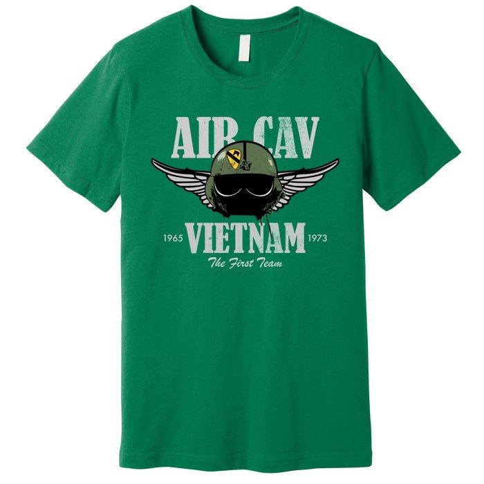 Air Cav Vietnam Huey Pilot Helmet (Distressed) Premium T-Shirt