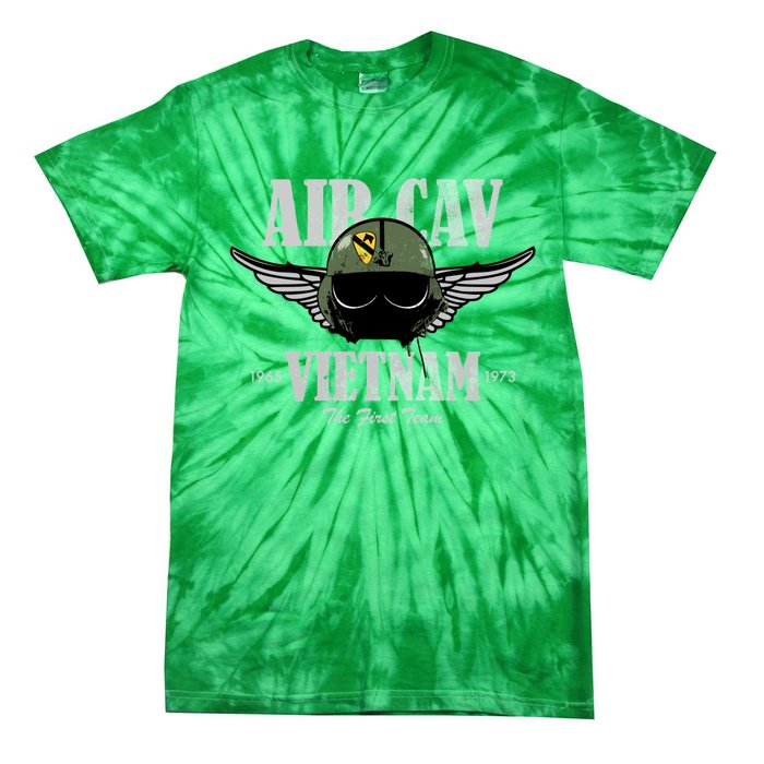 Air Cav Vietnam Huey Pilot Helmet (Distressed) Tie-Dye T-Shirt