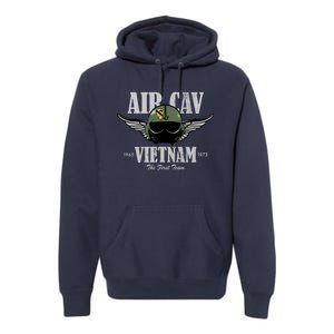 Air Cav Vietnam Huey Pilot Helmet (Distressed) Premium Hoodie