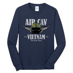 Air Cav Vietnam Huey Pilot Helmet (Distressed) Tall Long Sleeve T-Shirt