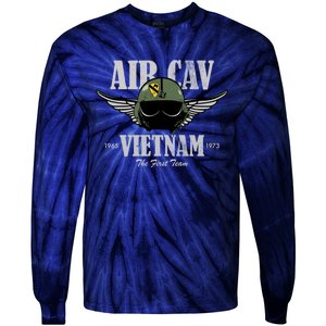 Air Cav Vietnam Huey Pilot Helmet (Distressed) Tie-Dye Long Sleeve Shirt