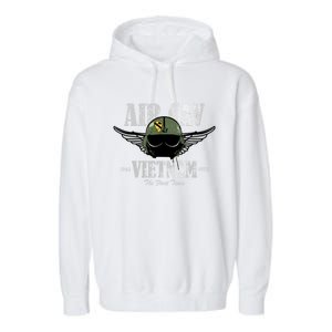 Air Cav Vietnam Huey Pilot Helmet (Distressed) Garment-Dyed Fleece Hoodie