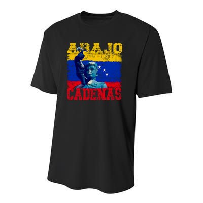 Abajo Cadenas Venezuela Youth Performance Sprint T-Shirt