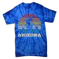 Arizona Cactus Vintage Retro Desert Souvenir Gift Tie-Dye T-Shirt