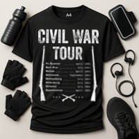 American Civil War Tour Battle Dates Reenactment Gettysburg Cooling Performance Crew T-Shirt
