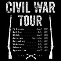 American Civil War Tour Battle Dates Reenactment Gettysburg Cooling Performance Crew T-Shirt