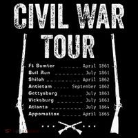 American Civil War Tour Battle Dates Reenactment Gettysburg T-Shirt