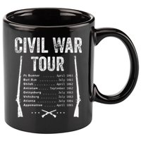 American Civil War Tour Battle Dates Reenactment Gettysburg 11oz C Handle Ceramic Mug