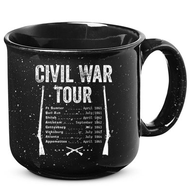 American Civil War Tour Battle Dates Reenactment Gettysburg 15oz Campfire Ceramic Mug