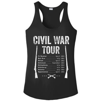 American Civil War Tour Battle Dates Reenactment Gettysburg Ladies PosiCharge Competitor Racerback Tank
