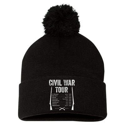 American Civil War Tour Battle Dates Reenactment Gettysburg Pom Pom 12in Knit Beanie