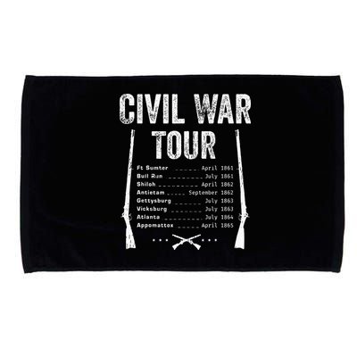 American Civil War Tour Battle Dates Reenactment Gettysburg Microfiber Hand Towel