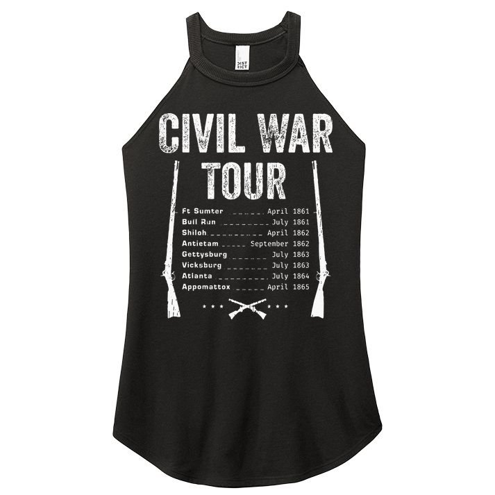 American Civil War Tour Battle Dates Reenactment Gettysburg Women's Perfect Tri Rocker Tank