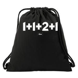 A Clue White 1980s Drawstring Bag