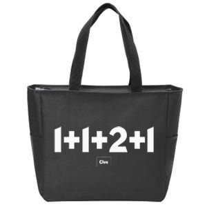 A Clue White 1980s Zip Tote Bag