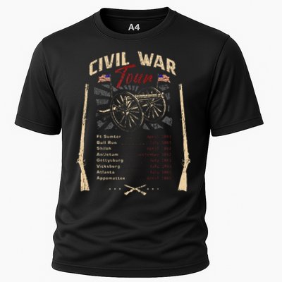 American Civil War Battle Dates Reenactment Gettysburg Cooling Performance Crew T-Shirt