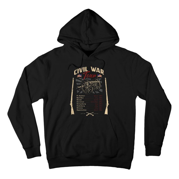 American Civil War Battle Dates Reenactment Gettysburg Hoodie