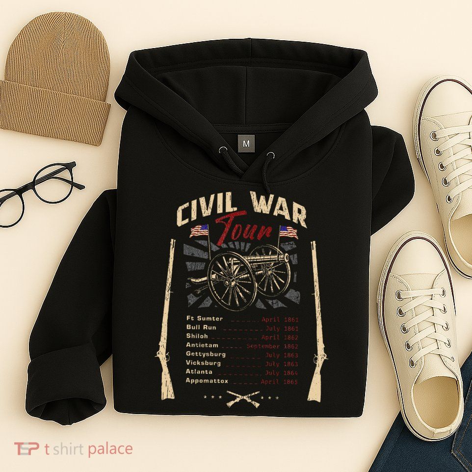American Civil War Battle Dates Reenactment Gettysburg Hoodie