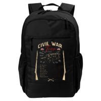 American Civil War Battle Dates Reenactment Gettysburg Daily Commute Backpack