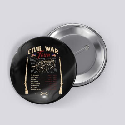 American Civil War Battle Dates Reenactment Gettysburg Button