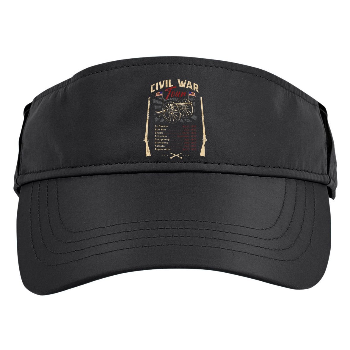 American Civil War Battle Dates Reenactment Gettysburg Adult Drive Performance Visor