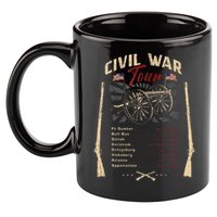 American Civil War Battle Dates Reenactment Gettysburg 11oz C Handle Ceramic Mug