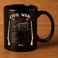 American Civil War Battle Dates Reenactment Gettysburg 11oz C Handle Ceramic Mug