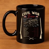 American Civil War Battle Dates Reenactment Gettysburg 11oz C Handle Ceramic Mug