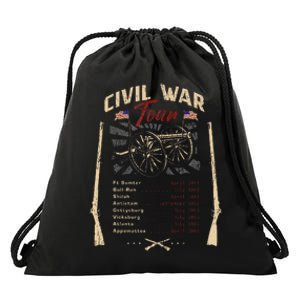 American Civil War Battle Dates Reenactment Gettysburg Drawstring Bag