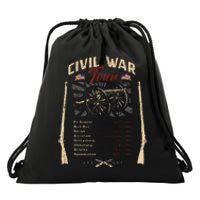 American Civil War Battle Dates Reenactment Gettysburg Drawstring Bag