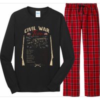 American Civil War Battle Dates Reenactment Gettysburg Long Sleeve Pajama Set