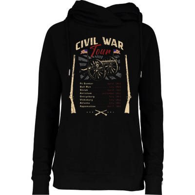 American Civil War Battle Dates Reenactment Gettysburg Womens Funnel Neck Pullover Hood