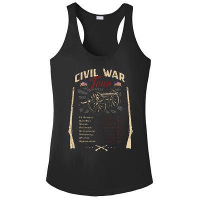 American Civil War Battle Dates Reenactment Gettysburg Ladies PosiCharge Competitor Racerback Tank