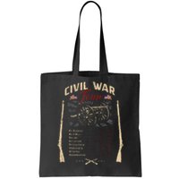 American Civil War Battle Dates Reenactment Gettysburg Tote Bag