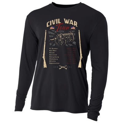 American Civil War Battle Dates Reenactment Gettysburg Cooling Performance Long Sleeve Crew