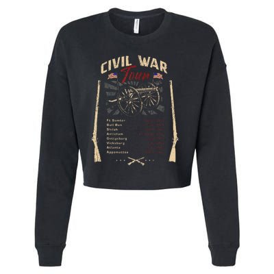 American Civil War Battle Dates Reenactment Gettysburg Cropped Pullover Crew