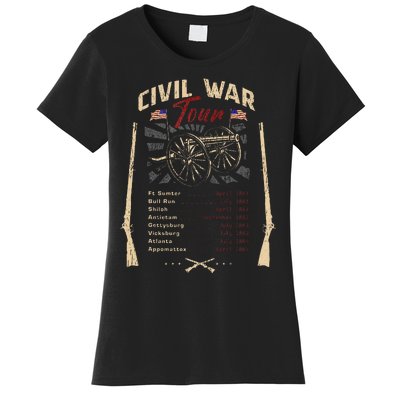 American Civil War Battle Dates Reenactment Gettysburg Women's T-Shirt