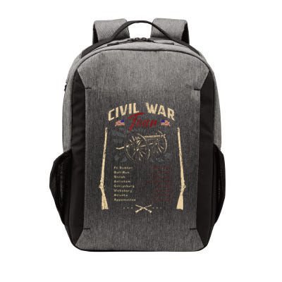 American Civil War Battle Dates Reenactment Gettysburg Vector Backpack