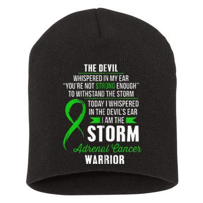 Adrenal Cancer Warrior I Am The Storm Short Acrylic Beanie