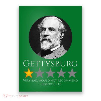 American Civil War Robert E. Lee Gettysburg History Poster