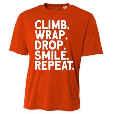 Aerialist Climb Warp Drop Smile Repeat Aerial Silks Cool Gift Cooling Performance Crew T-Shirt