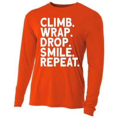 Aerialist Climb Warp Drop Smile Repeat Aerial Silks Cool Gift Cooling Performance Long Sleeve Crew