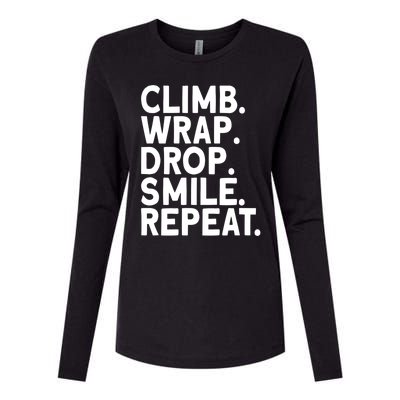 Aerialist Climb Warp Drop Smile Repeat Aerial Silks Cool Gift Womens Cotton Relaxed Long Sleeve T-Shirt